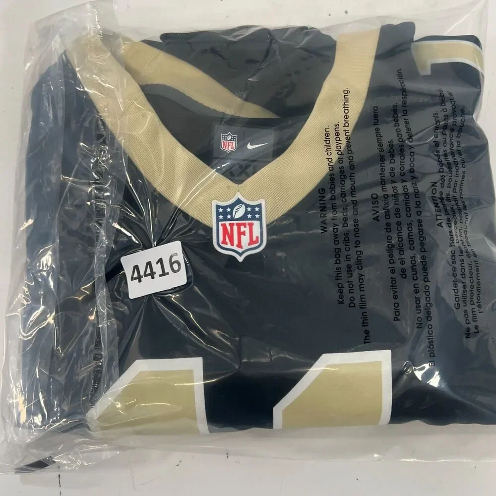 Nike New Orleans Saints Deonte Harris 11 NFL Football Jersey Black Gold XXL‎